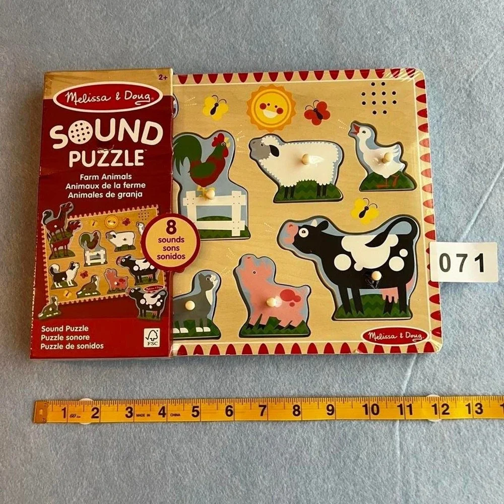 Melissa & Doug Sound Puzzle Farm Animals NEW